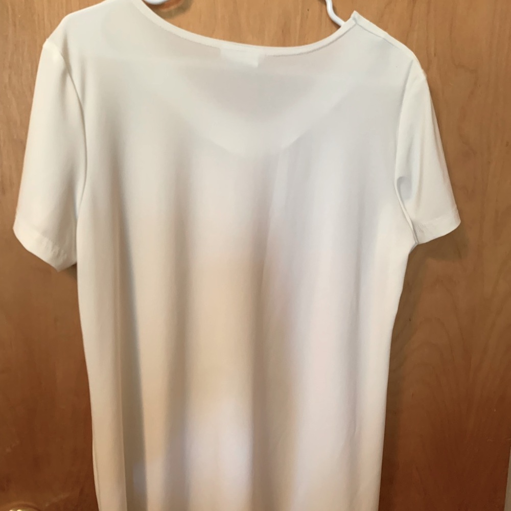 White dress blouse size large elegant